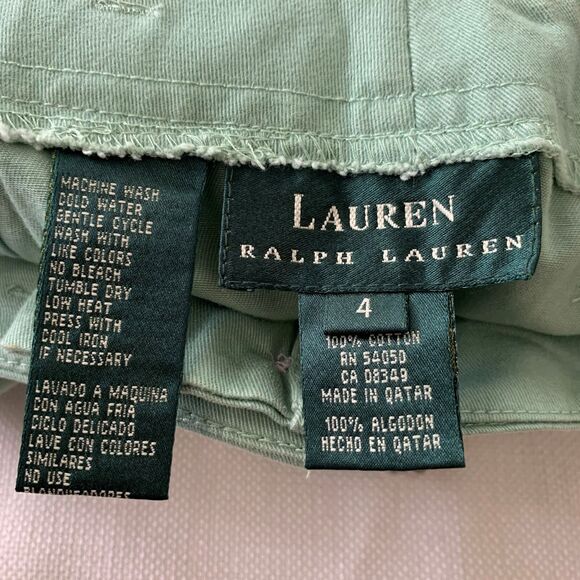 Lauren Ralph Lauren Womens Shorts Sz 4 Green Preppy Summer Vacation Coastal - Picture 3 of 5